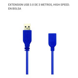 Extensión Usb 3.0 De 3 Metros, High Speed. En Bolsa Nuevo