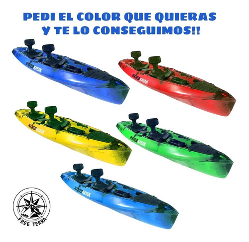 Kayak Rocker Mirage Fishing 2 Personas Combo Pesca Full Ei°