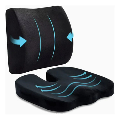 Tuomo Cojín Lumbar Ortopédico Espuma Memoria Y Soporte Espalda - Alivia Dolor de Espalda, Ideal para Oficina, Auto y Silla de Casa. Material Transpirable, Antideslizante y Fresco. ¡Perfecto para | Envío gratis