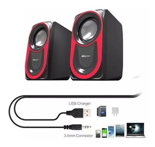 Speaker Altavoz Bafles Para Pc Deco Tv Box Usb Multimedia