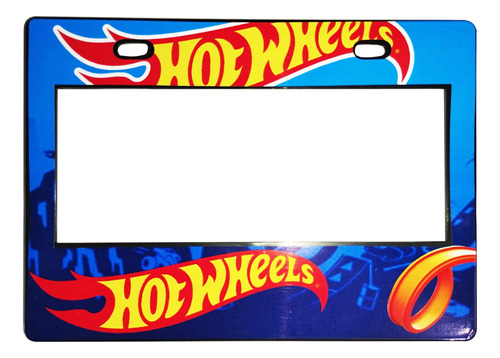 Portaplaca Para Moto Hot Wheels Azul 22.5 X 16.3cm