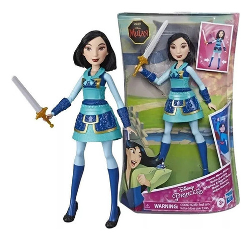 Boneca Princesa Mulan Guerreira Espada Disney Hasbro E8628