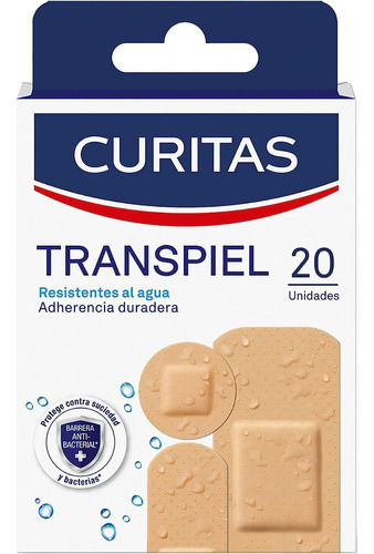 Curitas Venditas Adhesivas Transpiel Surtidas 20 Piezas