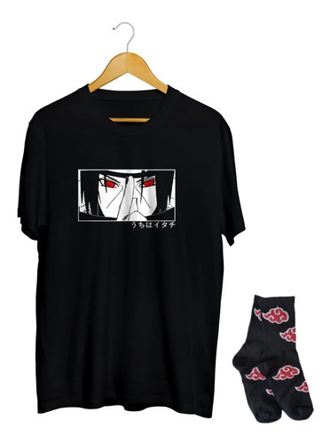 Playera Y Calcetas Akatsuki Anime Manga Itachi Uchiha