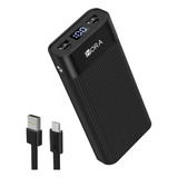 Power Bank Batería Portátil 20000mah 2.1a Carga Bateria Portatil Con 2 Puertos Con Pantalla Led Pila Cargador Externa Compatible Para Ip Samsung Xiaomi, Con Un Cable Micro Usb 20cm 1hora Gar117