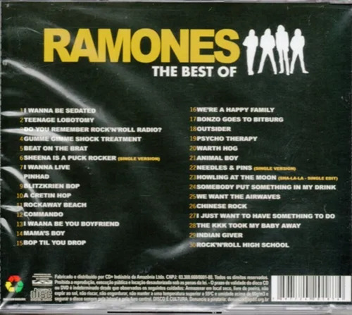 Cd Ramones*/ The Best Of (lacrado)