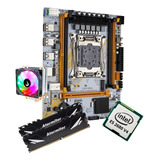 Kit Gamer Placa Mãe X99 Qiyida Ed4 Xeon E5 2680 V4 64gb Cool