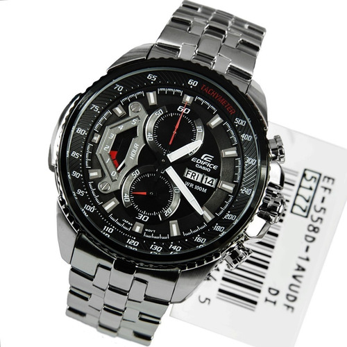 Reloj Casio Edifice 558 Plateado Negro 