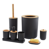 Set De Lavado De Productos De Bambú Y Madera, Juego De Artíc