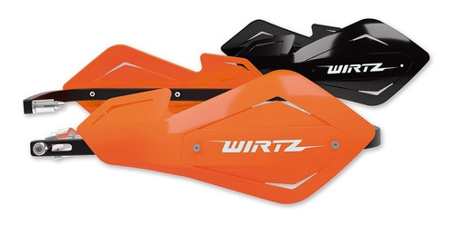 Cubremanos Shock Metal Naranja + Repuesto Negro Wirtz-bmmoto