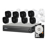 Kit 8 Camaras Metalicas 2mp 1080p Lite H265 P2p Disco 2tb