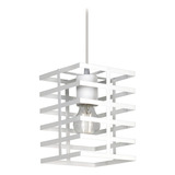 Colgante Murcia Blanco Cuadrado Apto Led Jaula Moderno C1027