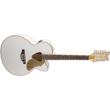 Guitarra Gretsch G5022cwfe-12 Rancher Falcon Jumbo Cutaway Wh, Color Blanco, Material Para Dedos, Palisandro, Guía Para La Mano Derecha