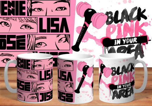 Taza Black Pink, Varios Modelos De Cerámica