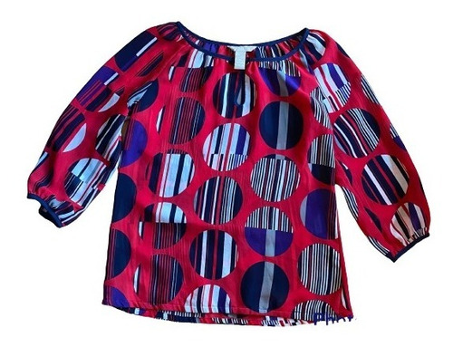 Blusa Banana Republic Gasa Colores Vivos- Impecable