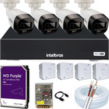 Kit Intelbras 4 Câmeras Full Color Dvr 1008-c 8ch Hd Purple