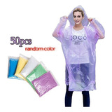 50 Paquetes De Poncho De Emergencia Impermeable