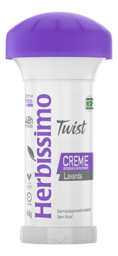 Desodorante Creme Herbissimo Twist Lavanda 48h 45g