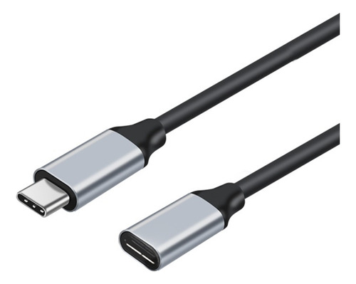 Cabo Extensor Usb 3.1 Type-c Macho Fêmea Extensão 1 Metros