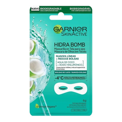 Mascarilla Para Ojos Garnier Hydra Bomb Ácido Hialurónico 6g Tipo de piel Todo tipo de piel | MercadoLibre