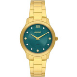 Relógio Orient Feminino Ref: Fgss0225 E3kx Casual Dourado