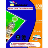 100 Micas Para Termolaminadora  Carta 70 Micrones