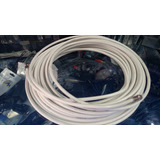 Cable Blanco P/tv Coaxil Rg6 Importado Tramo 10 Mts C/ficha