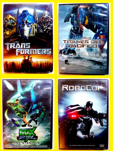 Titanes Del Pacífico 1 + Transformers1 + Max Steel + Robocop