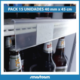 Porta Precio Con Encastre Para Rejilla Heladera / Medida 45 X 4 Cm / Pack 15 Unidades / Mercado Envio