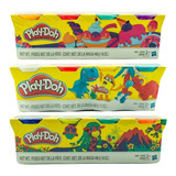 Paquete 12 Play Doh Latas Masa 448g Dinosaurios Zoo Helados