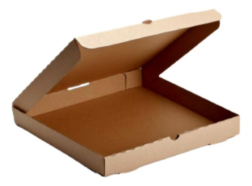 100 Cajas De Pizza De 35x35 Cm Kraft Corrugado