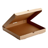 100 Cajas De Pizza De 35x35 Cm Kraft Corrugado