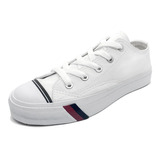 Tenis Pro Keds Bajo Tela Lona Croydon Colegial Blanco Micro