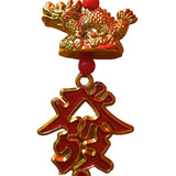 Colgante Dragón Feng Shui Con Letra China - Súper Original