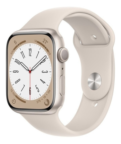 Apple Watch Series 8 Gps 45mm Caixa Estelar Pulseira Estelar