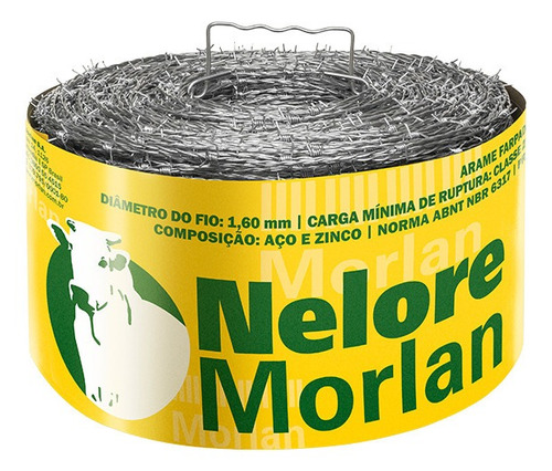 Arame Farpado Nelore- 500m Fio 1,60mm - Morlan