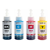 Pack 4 Tintas Alternativa Para Ep 664/667 100ml (4 Colores) 