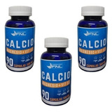 Pack 3 Frascos De Calcio+ Magnesio + Vitamina D3 90 Cáps C/u