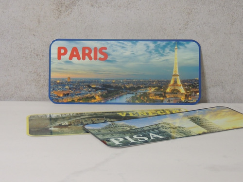 Chapas Decorativas 13x30 Patente Ciudades Europa Roma Paris