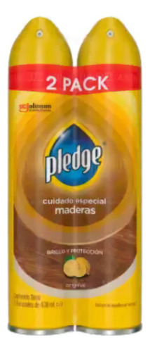 Pledge Cuidado Especial Maderas Pack 2 Lustrador 430ml Fragancia Limon