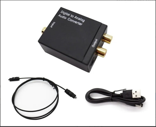 Convertidor Analogo Digital A Rca + Cable Optico