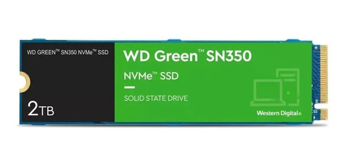 Hd Ssd Wd Green Sn350 2tb M.2 Pci-e Nvme Gen3 