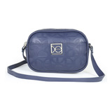 Bolsa Crossbody Para Mujer Cloe Mediana Diseño Monograma Color Azul Marino