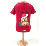 Roupa Pet Camiseta Dog Natal Vermelha Cão E Gato