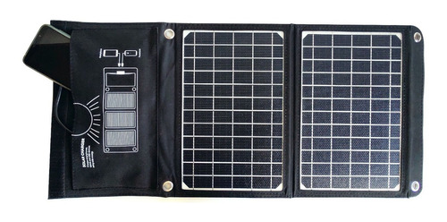 Panel Solar Portatil Plegable Usb Cargador Celular 15w 