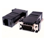 Adaptador Extensor Vga Video Via Cabo Rede Rj45- 30m 1par