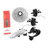 Kit Relação Sunrace 24v Mtb 3x8 Cambios K7 Corrente Passador