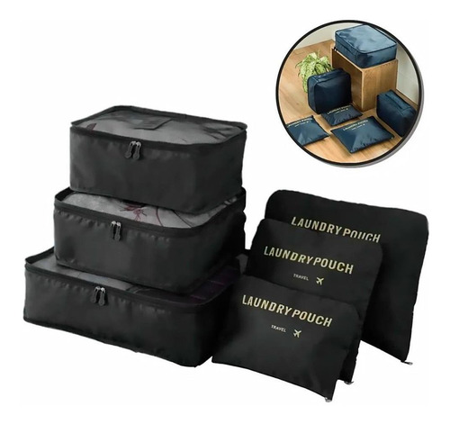 Kit Bolsas De Armazenamento Organizador Para Viagem 6 Pçs