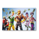 Quadro Decorativo Skin Fortnite Dinheiro A1 84x60