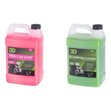 Kit 3d Limpieza Shampoo Pink Car Soap + Apc 4l Galon Detail